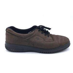 Ecco Soft SZ 41 (10-10.5) Women's Brown Nubuck Lace Up Comfort Sneaker